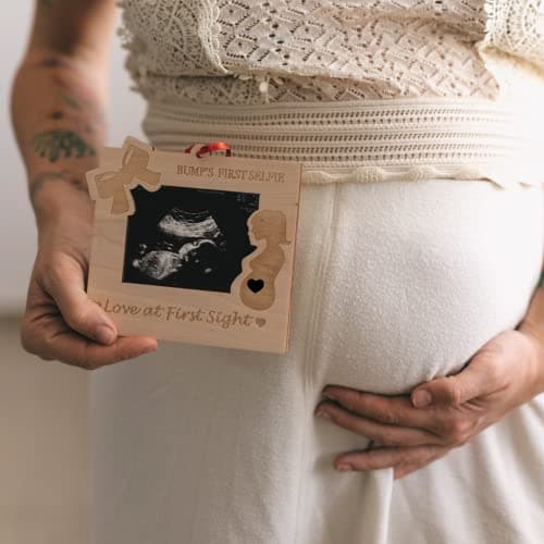 Heart's Sign Cadre échographique « Love at First Sight » | Cadeau pour future maman et maman enceinte | Cadres photo sonogramme | Cadeau pour nouvelle maman pour femme