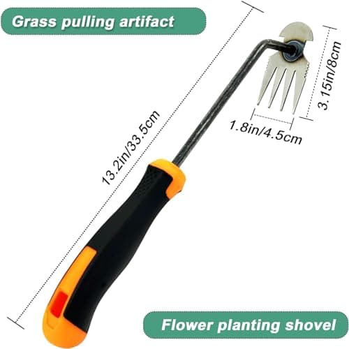 Arrache mauvaise herbes jardinage, outil de désherbage manuel, désherbage en acier inoxydable, désherbeur manuel, inoxydable extracteur de mauvaises herbes extérieur décoration pour jardin