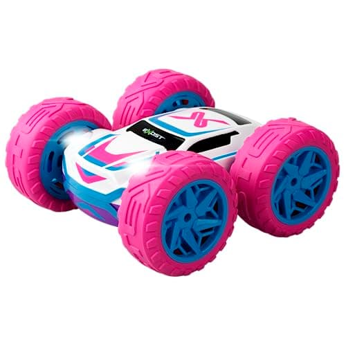 Exost Voiture Télécommandée Tout-Terrain - 360 Cross Rose à Batterie - Conduite sur 2 Faces et à 360° - Jouet pour Enfant 5,6,7,8,9,10 Ans