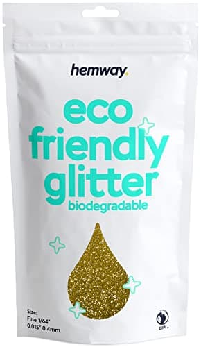 Paillettes biodégradables dorées respectueuses de l'environnement À base de plantes pour le visage le corps la résine 100g/3,5 oz