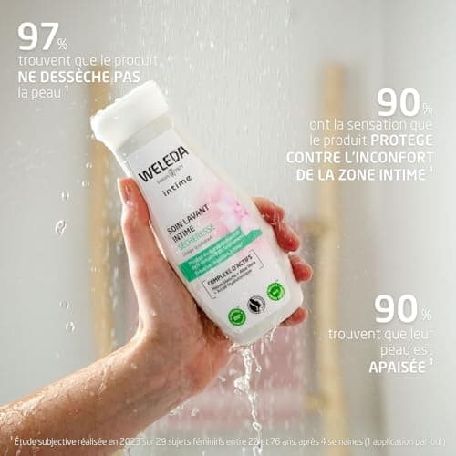 WELEDA - Soin lavant Intime Sécheresse - Texture crème apaisante - Protège du déssèchement et de la sensation de tiraillement - NATRUE* - Vegan*** - 200 ml