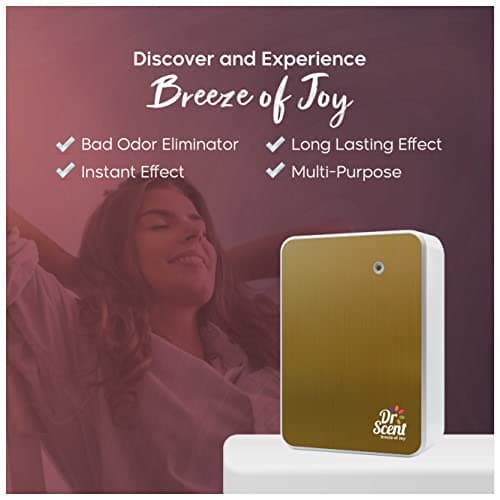 Dr Scent Diffuseur de Parfum et d'huiles essentielles à Froid pour la Maison, la Chambre, Le Bureau Couleur Miroir Or