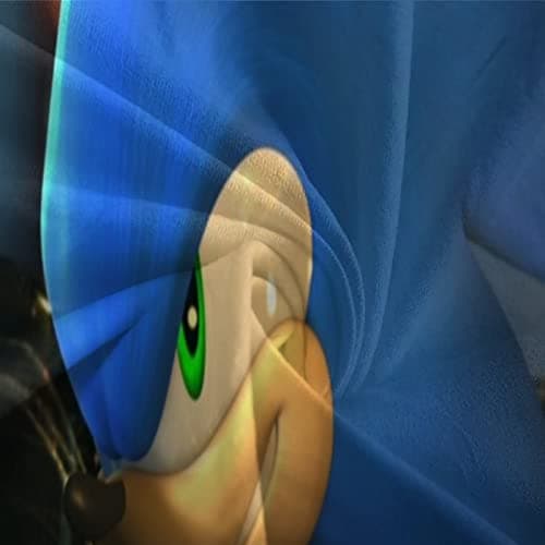 Sonic The Hedgehog 3D Print Housse de Couette Ensembles de Literie Housses de Couette avec Fermeture Éclair 3 pièces Doux Entretien Facile pour Jeunes et Enfants Adultes Célibataire (135x200cm)