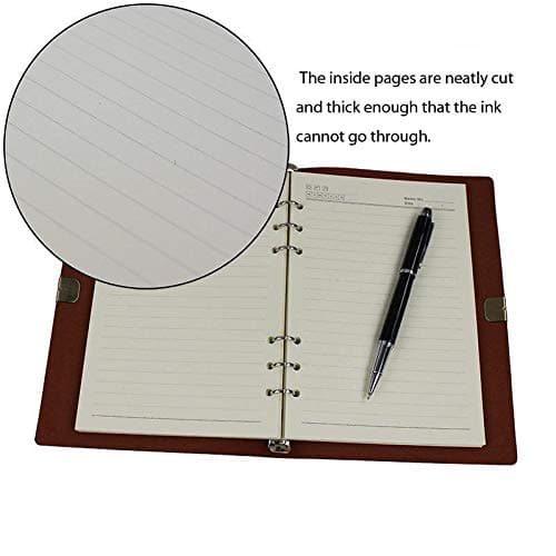 A5 Carnet, Cahier,Journal Intime, de cuir Notebook Rechargeable Voyageurs Carnet de Croquis Vintage Noël Saint Valentin Cadeaux Mariage Anniversaire Retraite Cadeaux pour Filles Garçons(Arbre Brun)