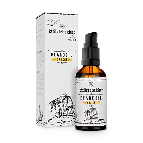 Störtebekker Premium huile barbe homme pour le soin quotidien de la barbe de 3 jours ou complète - Huile avec odeur agréable - Ingrédients de haute qualité - Fabriqué en Allemagne (Crusoe)