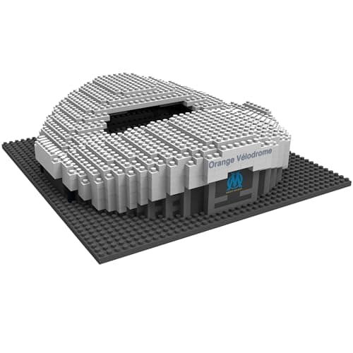 FOCO Licence Officielle Olympique de Marseille Orange Vélodrome BRXLZ Pierres 3D Mini Stade de Football Kit de Construction