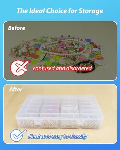 Gbivbe 25 Pièces Petites Boites Rangement Plastique, Petit Organisateur de Perle, Mini Transparent Petits Objets Boite Rangement avec couvercle à charnière pour Bijoux, Artisanat, Petits Objets