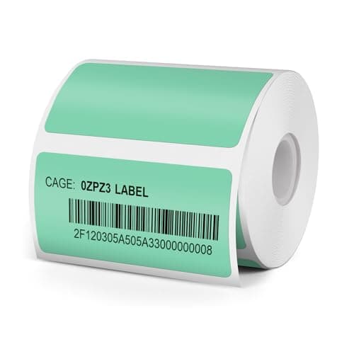 YIKIADA Lot de 350 étiquettes thermiques, vertes, 25 x 50 mm, en vinyle, autocollantes, rectangulaires, imperméables, compatibles avec M110/M220