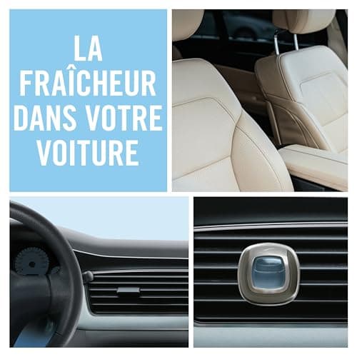 Febreze Désodorisant Voiture, Mega Pack de 6, Pureté de Coton, Parfum Voiture, Sent Bon Fraîcheur pure Élimination Des Odeurs Persistantes