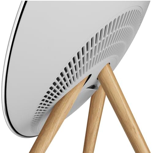 Bang & Olufsen Beosound A9 (5ème Génération) - Enceinte Design Emblématique de Luxe Puissante Bluetooth et WiFi Connectée avec Pieds en Bois - Natural Aluminium