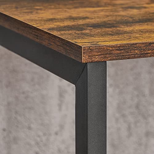 VASAGLE LTV060B01 Meuble TV pour TV Jusqu’à 152 cm (60"), avec étagères Ouvertes, Console TV pour Salon, Salle de Divertissement Marron Rustique/Noir