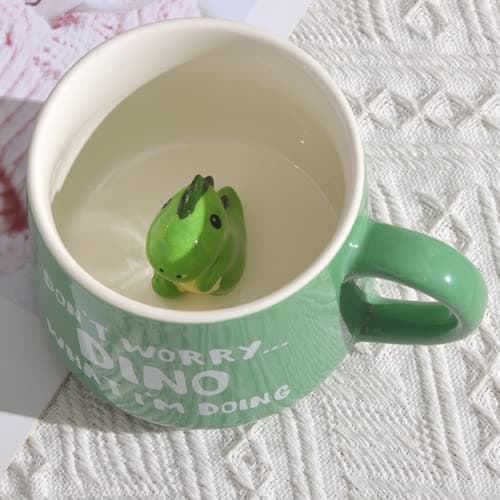 Arawat Dino Mug 3d Tazza Dinosauro Regali Per Le Donne Tazza Dinosauro Carino Tazza Dinosauro In Ceramica 350 Ml Tazza Dinosauro Tazza Da Tè Dire Tazza Tè Carino Tazza Caffè Dino Regalo Di Compleanno