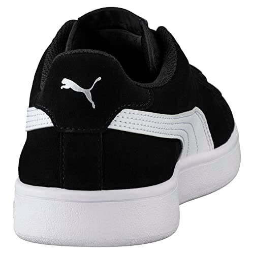 PUMA Smash V2, Baskets Mixte, Puma Noir Puma Blanc Puma Gris Métallisé, 43 EU