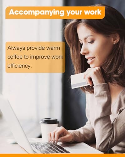Chauffe Tasse Bureau avec Inductance Gravitationnelle pour Arrêt Automatique, Réchauffe Tasse à 3 Réglages de Température, Maintien Thé Lait Café au Chaud