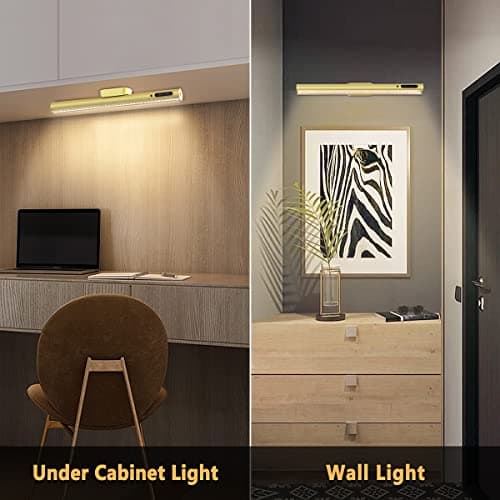 bravzurg Reglette LED Cuisine Sans Fil, 4000mAh Lampe de Bureau Rechargeable USB, Lumiere Magnétique avec Télécommande, Eclairage Murale pour Placard, Tableau, Miroir, Armoire, Bibliothèque