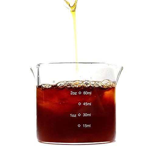 SIQITECH 75ml Tasse à Café Expresso en Verre avec Double Bouche Tasse à Café Résistante à la Chaleur Tasse à Mesureur Transparent Graduée Tasse à Lait avec Poignée pour Café Boisson Cocktail Vin