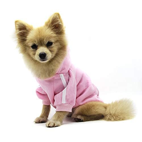 Ducomi Sweat à Capuche pour Chien 100% Coton - Manteau pour Petit, Moyen et Grand Chiens, Chihuahua, Bouledogue Français, Labrador, Pitbull et Amstaff, Pull Confortable (Rose, XL)