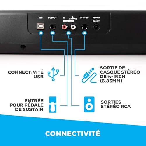 ALESIS RECITAL piano numérique 88 touches semi-lestées avec enceinte intégrées et cours gratuits