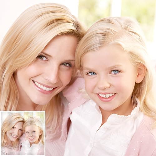 UPMALL Diamond Painting Personnalisé Photo - Custom 5D DIY Peinture Diamant Kit Complet, Full Drill Diamant Broderie Personnaliser Photos Arts Décoration de La Maison-30x30cm