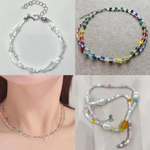 EuTengHao 16800pcs Kit de Perles en Tube Verre Bugle Perles de rocaille Petites perles d'artisanat pour Perles pour la fabrication de bijoux (3mm, 350 par couleur, 48 couleurs)