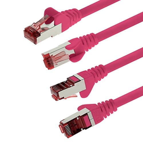 1aTTack.de 10x 1m - Câble patch câble réseau Cat 6 Cat6 RJ45 SFTP - magenta