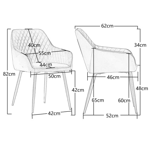 JYMTOM Lot de 4 Chaises Salle à Manger Roses Scandinaves, Chaises de Salon en Velours avec Dossier et Accoudoirs, Siège Rembourés, pour Salle à Manger, Bureau, Cuisine, Salon (4, Rose)