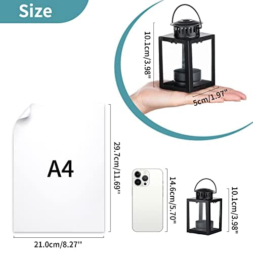 Nuptio Lanternes pour Bougies Lanternes de Jardin, 2 Pièces Suspendues Petites Lanternes pour Bougie Chauffe-Plat, Bougeoirs Bougie Noire pour Les Événement de Plein Air en Intérieur