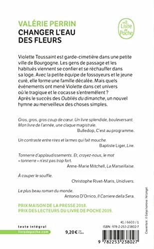 Valerie Perrin Changer L'eau Des Fleurs Poche Livres, 24 avril 2019