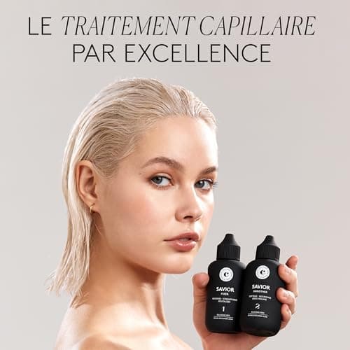 COCUNAT - Savior - Traitement Capillaire Reconstructeur et Réparateur - Pour les Cheveux Abîmés, Cassants ou Teints - Répare Entièrement la Structure de L'intérieur - Sans Silicone - 2 x 100ml