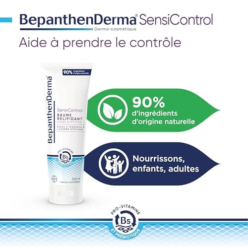 BepanthenSensicalm® Crème anti-démangeaison - Dispositif médical - Eczéma atopique -50g + BepanthenDerma® SensiControl Baume relipidant - Dermo-cosmétique - Hydratation & Anti-grattage- 200ml