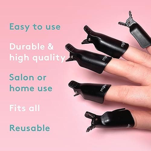 Mylee Take Off Kit - Set complet pour retirer vernis gel semi-permanent - Avec acétone, pinces réutilisables, lingettes pour ongles, lime à ongles, stylo huile pour cuticules, racloir pour vernis gel