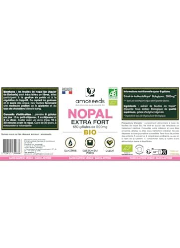 Nopal Bio Extra Fort | Formule Puissante | 180 Gélules Vegan | Qualité Supérieure