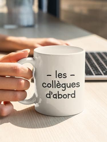 Kiribou Mug Les collègues d'abord – Cadeau parfait pour les collègues de travail