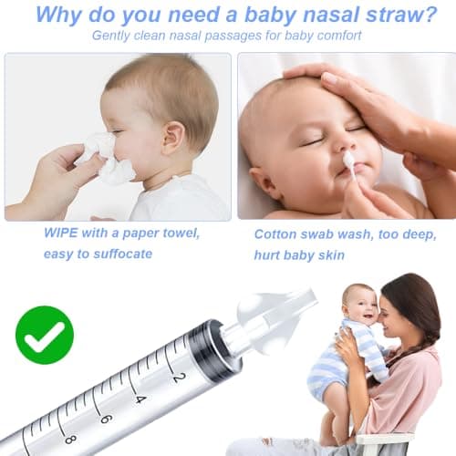 Irrigateur Nasal, 2Pcs Mouché-Bébé Irrigateur Nasal, 10ml Irrigateur Nasal Manuel, Professionnelle Irrigateur Nasal Nettoyant, Portable et Réutilisable