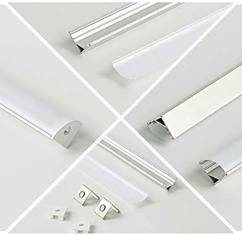 Cefrank LED Sous Vitrine, 4pcs 30cm barres lumineuses LED en V-Forme éclairage d'armoire 1200lm 12W, Blanc (6000K)