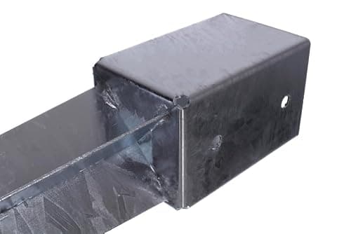 NAJDER Support de Poteau à Enfoncer, Douille à Enfoncer Ancre de Sol pour Poteaux Carrés Bois 60x60 mm, Longueur 750 mm, Acier Galvanisé à Chaud, Fixation Clôture, Balançoire, Pergola