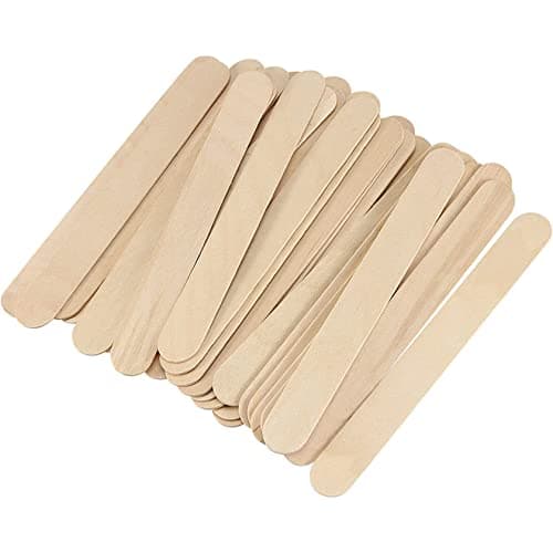 Lot de 150 spatules en bois, différentes spatules en bois, spatules cosmétiques jetables pour l'épilation, avec bords ronds et propres - Idéal également pour les travaux manuels - 1,8 cm x 15 cm