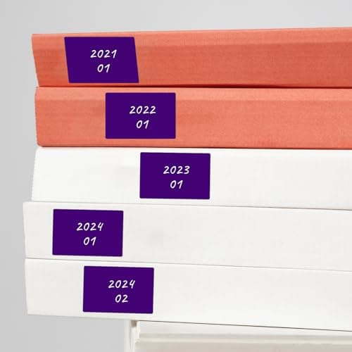 YIKIADA Lot de 500 étiquettes autocollantes en vinyle - Violet - 50 x 76 mm - Étanche - Pour déménagement, bureau, entrepôt, maison
