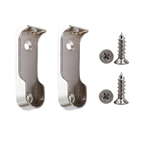 Niaciswe Supports de Tringle Ovale 8 Pièces Support Tringle Penderie Support Penderie Support Penderie D'armoire Penderie Supports Fixation Upports Ovales en Métal pour Support Barre Penderie