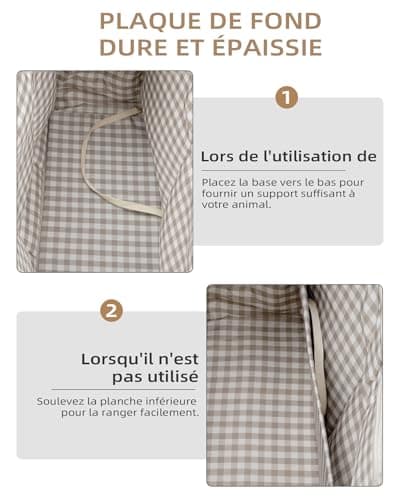 ONECUTE Sac de Transport pour Chat Chien Chiot Respirant et Pliable Sac de Voyage Sac à Bandoulière Sac à Main Chien pour Petit Animaux Capacité de Charge Jusqu'à 3 kg (Petit, Gris)