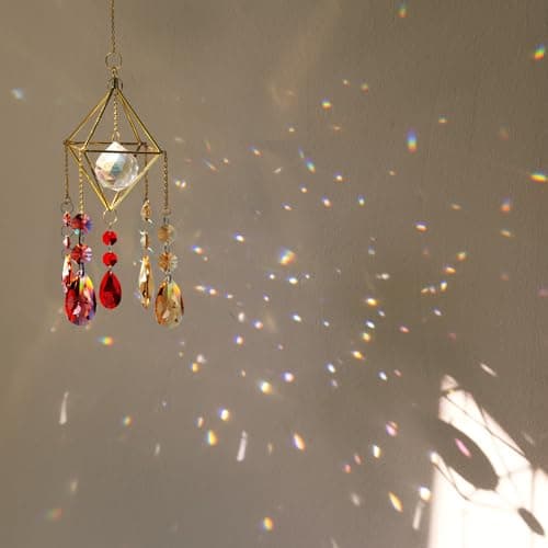PATIKIL Pendentifs en Cristal K9 en Forme de Gouttes, Lot de 6 Perles de 38 mm pour Pièces de Lustres, Décoration d'Artisanat, Violet Clair