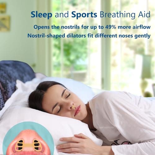 Le dilatateur nasal WoodyKnows Super-Support, Modèle 2024 Doux, améliore le flux d'air pendant le sommeil et le sport, la congestion nasale et l'aide au ronflement lié au nez (Essai XS/S/M/L)