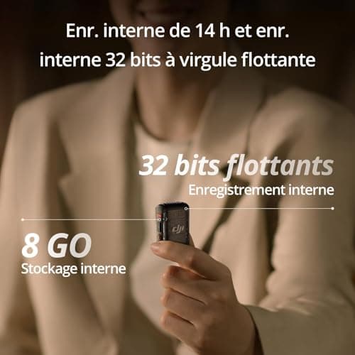 DJI Mic 2 (2 TX + 1 RX + Boîtier de Recharge), Micro sans Fil Tout-en-Un, Réduction Intel. du Bruit, Enregistrement Interne 32 Bits à Virgule Flottante, Portée de 250 m