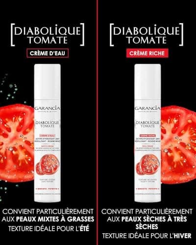 Garancia - Crème Hydratante Visage - DIABOLIQUE TOMATE Crème d'Eau - Effet Bonne Mine Immédiat, Repulpante, Auto Hydratation 24h - 30 ml