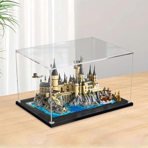 CIJINAY Boîte Vitrine Acrylique Compatible avec76419 Harry Potter Le Château et, Amélioré Présentoir Boîte Anti-Poussière Display Case Transparent Boîte d'affichage
