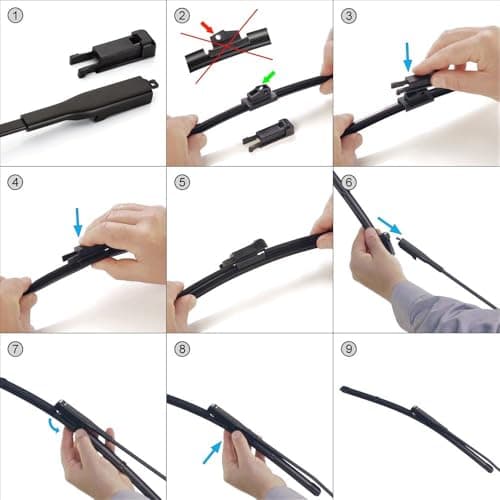 Mossa Balais d'essuie-glace de pare-brise adaptés pour Opel Corsa D, E (07.2006-2019) - essuie-glace pour lunette avant - kit essuie glaces 1