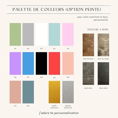 Prénom bois de 20 cm à 96 cm décor de chambre d’enfant personnalisé fait à la main
