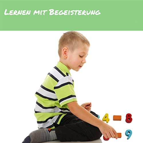 EasY FoxY ToY Puzzle en Bois avec De Grands Nombres Colorés De 0à9, Jouet pour L'apprentissage Ludique des Nombres Et du Calcul De 2 3 Ans, Cadeau pour Enfants