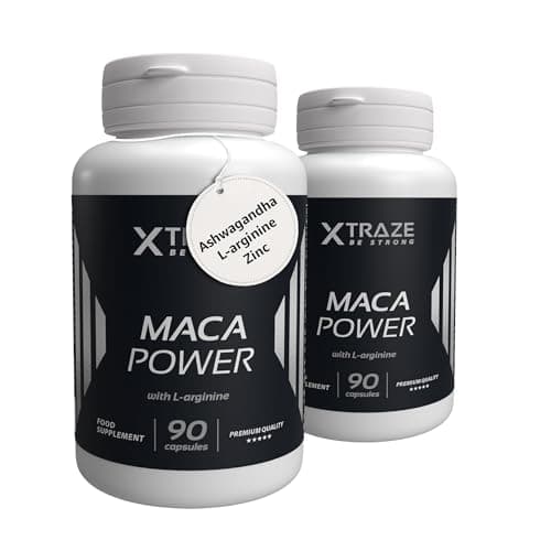 Racine de maca avec l'ashwagandha, la L-citrulline, la L-arginine, le zinc, le sélénium et la vitamine D3 pour de meilleures performances sportives, approvisionnement de 60 jours par XTRAZE