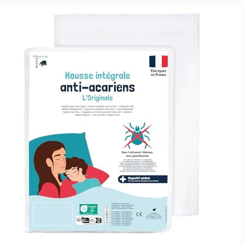 Pharma-Housse - Housse Anti-acariens intégrale pour Couette - Dispositif médical - Garantie 10 Ans - Housse barrière sans Traitement ni plastification - Fabriquée en France
